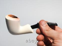 Altinay Meerschaum Pipe Freehand Dublin with Push-Pull Tenon, Block Meerschaum