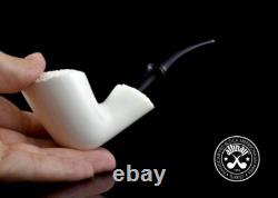 Altinay Meerschaum Pipe Freehand Dublin with Push-Pull Tenon, Block Meerschaum