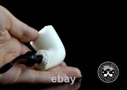 Altinay Meerschaum Pipe Freehand Dublin with Push-Pull Tenon, Block Meerschaum