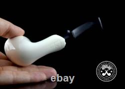 Altinay Meerschaum Pipe Freehand Dublin with Push-Pull Tenon, Block Meerschaum