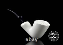 Altinay Meerschaum Pipe Freehand Dublin with Push-Pull Tenon, Block Meerschaum