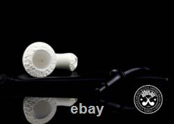Altinay Meerschaum Pipe Freehand Dublin with Push-Pull Tenon, Block Meerschaum
