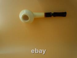 Altinok Block Meerschaum Squat Bulldog Pipe Unsmoked