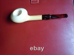 Altinok Block Meerschaum Squat Bulldog Pipe Unsmoked