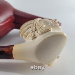 American Indian Meerschaum Pipe hancarved block meerschaum by CPW Pipes #1773