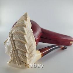 American Indian Meerschaum Pipe hancarved block meerschaum by CPW Pipes #1773