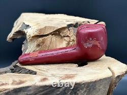 Andreas Bauer Block Meerschaum Amber Stem Billiard Smooth Smoking Pipe With Box