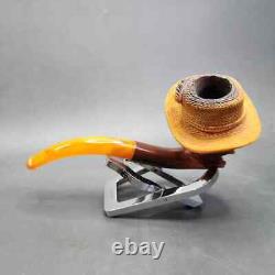 Antique Astleys Estate Block Meerschaum Pipe, Genuine Amber Stem