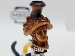 Antique Block Meerschaum Cheroot Cigar Holder Tobacco Smoking Pipe of Lady