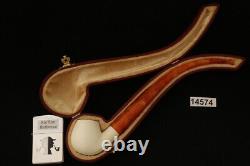 Apple Churchwarden Block Meerschaum Pipe with fitted case 14574