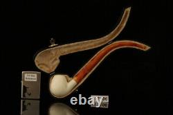 Apple Churchwarden Block Meerschaum Pipe with fitted case M2106