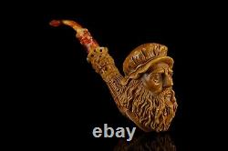 Arabic Merchant Figure Pipe New Block Meerschaum Handmade W Case#972