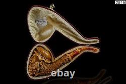 Arabic Merchant Figure Pipe New Block Meerschaum Handmade W Case#972