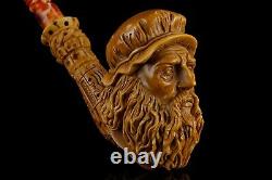 Arabic Merchant Figure Pipe New Block Meerschaum Handmade W Case#972