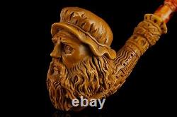 Arabic Merchant Figure Pipe New Block Meerschaum Handmade W Case#972