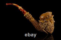 Arabic Merchant Figure Pipe New Block Meerschaum Handmade W Case#972