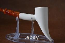 Artist Design Smooth Pickaxe Pipe Block MEERSCHAUM-NEW-HAND CARVED W Case#939