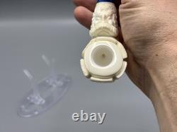Artist Design Talking Tree Figure Pipe Block Meerschaum-Handmade NEW CASE#1701