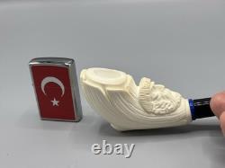 Artist Design Talking Tree Figure Pipe Block Meerschaum-Handmade NEW CASE#1701