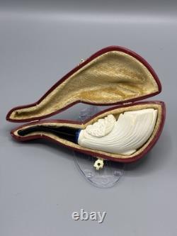 Artist Design Talking Tree Figure Pipe Block Meerschaum-Handmade NEW CASE#1701