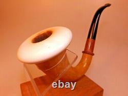 Austria AB Made Block Meerschaum Cup Calabash Gourd Sherlock Style Pipe BriarExt