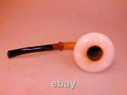 Austria AB Made Block Meerschaum Cup Calabash Gourd Sherlock Style Pipe BriarExt