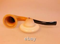 Austria AB Made Block Meerschaum Cup Calabash Gourd Sherlock Style Pipe BriarExt