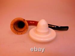 Austria AB Made New Block Meerschaum Cup Calabash Gourd Sherlock Style Pipe