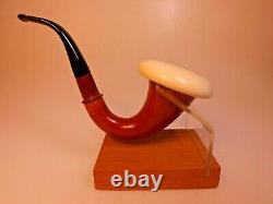 Austria AB Made New Block Meerschaum Cup Calabash Gourd Sherlock Style Pipe