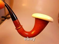 Austria AB Made New Block Meerschaum Cup Calabash Gourd Sherlock Style Pipe