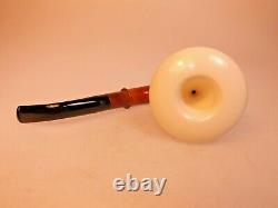 Austria AB Made New Block Meerschaum Cup Calabash Gourd Sherlock Style Pipe