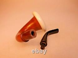 Austria AB Made New Block Meerschaum Cup Calabash Gourd Sherlock Style Pipe