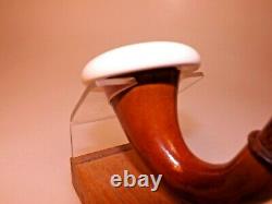 Austria AB Made New Block Meerschaum Cup Calabash Gourd Sherlock Style Pipe