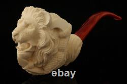 Autograph Series Lion in Claw Block Meerschaum Pipe with fitted case 14342