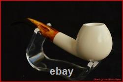 BENT APPLE Block Meerschaum Smoking Tobacco Pipe Pipa Pfeife With CASE AGV-C226