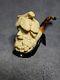 Bacchus Block Meerschaum Hand Carved Pipe With Fitted Case, Jungle Explorer Pirate