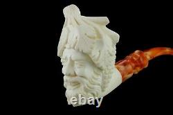 Bacchus Figure Pipe New Block Meerschaum Handmade W Case#1389