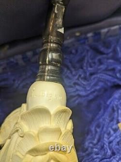 Baglan Figure Pipe Block Meerschaum-NEW W CASE Unsmoked