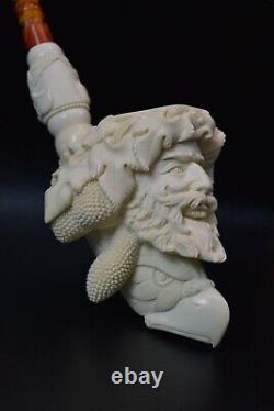 Baglan XXXL SIZE BACCHUS W EAGLE Pipe New Block Meerschaum W Case#11