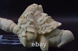 Baglan XXXL SIZE BACCHUS W EAGLE Pipe New Block Meerschaum W Case#11