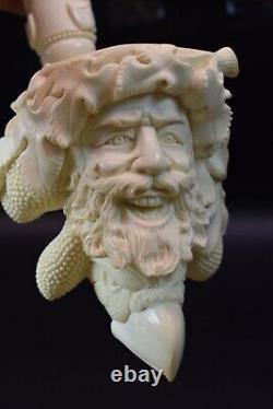 Baglan XXXL SIZE BACCHUS W EAGLE Pipe New Block Meerschaum W Case#11