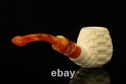 Basket Block Meerschaum Pipe with custom CASE 11929