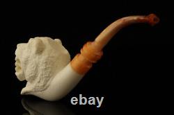Bear Block Meerschaum Pipe Carved by E. CEVHER with fitted case 14710