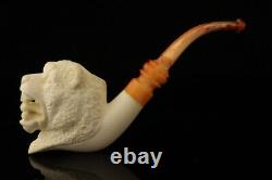 Bear Block Meerschaum Pipe Carved by E. CEVHER with fitted case 14710