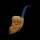 Bearded Skull Block Meerschaum Pipe Xlarge Special Hand Carved W Case Md-284