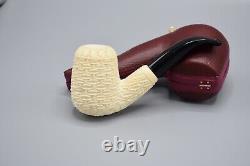 Bent Basket weave Chimney Chimney Pipe BLOCK MEERSCHAUM-NEW-HANDCARVED Case#467