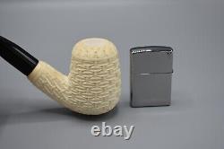 Bent Basket weave Chimney Chimney Pipe BLOCK MEERSCHAUM-NEW-HANDCARVED Case#467