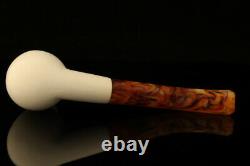 Bent Billiard Block Meerschaum Pipe with custom CASE 12712