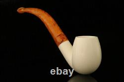 Bent Billiard Block Meerschaum Pipe with fitted case M1667