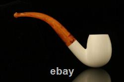 Bent Billiard Block Meerschaum Pipe with fitted case M1667